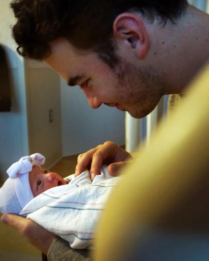 Welcome to the world Valentina! Kevin Jonas shared the first photo of his newborn daughter Valentina Angelina after his wife Danielle Deleasa gave birth on Oct. 27, 2016.  "Say hello to my newest love Valentina," he captioned the photo shared a few days later. The happy couple have been married since 2009 and already have a 2-year-old daughter together, Alena Rose.