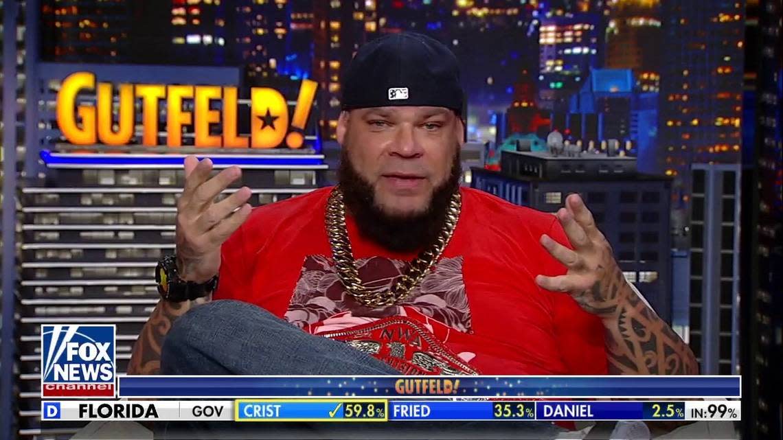 NWA TV champ Tyrus is a regular on “Gutfeld!,” the No.1 late night talk show on television (broadcast or cable).
