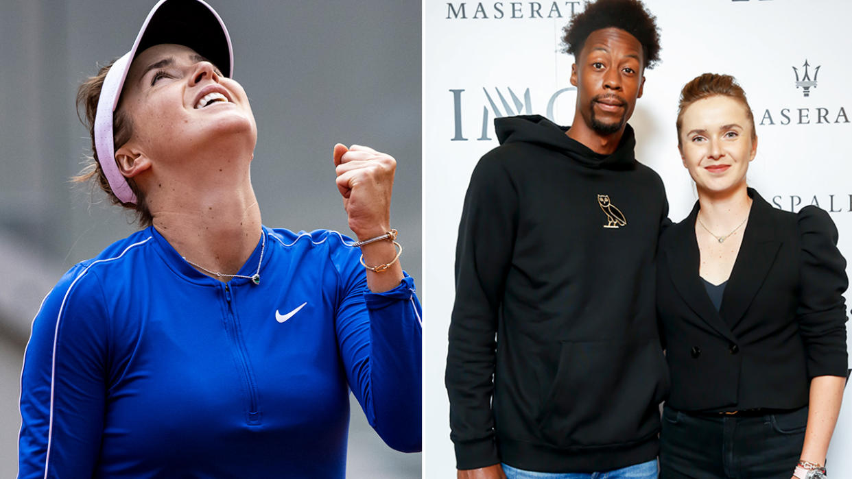 Elina Svitolina and Gael Monfils, pictured here before the French Open.