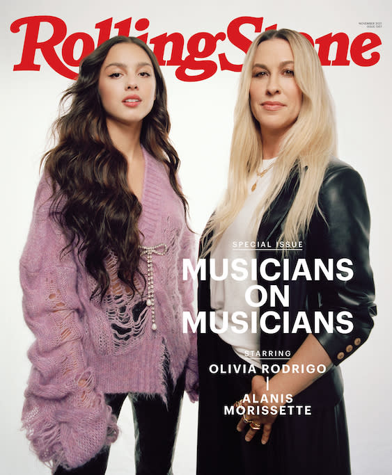 Alanis Morissette & Olivia Rodrigo star in ‘Rolling Stone’ Musicians on Musicians cover. - Credit: Yana Yatsuk for Rolling Stone