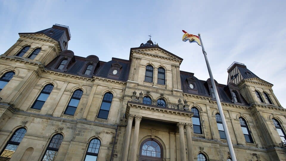 The New Brunswick legislature in Fredericton on Jan. 20, 2021.