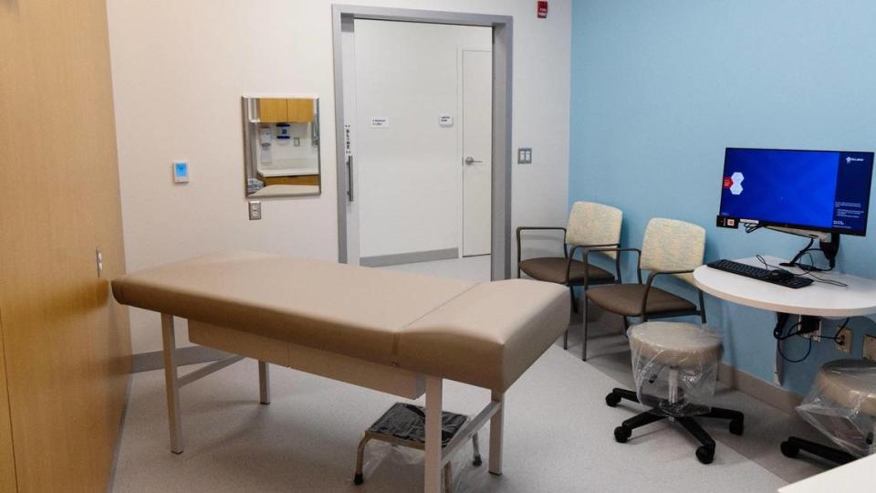 One of several exam rooms at St. Luke’s Health System’s new Center for Orthopedics and Sports Medicine at 2619 W. Fairview Ave. in Boise.