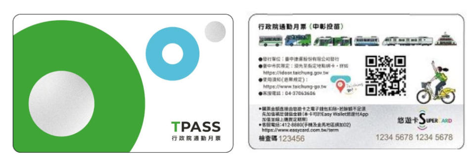 中彰投苗TPASS通勤月票（圖片來源：行政院）
