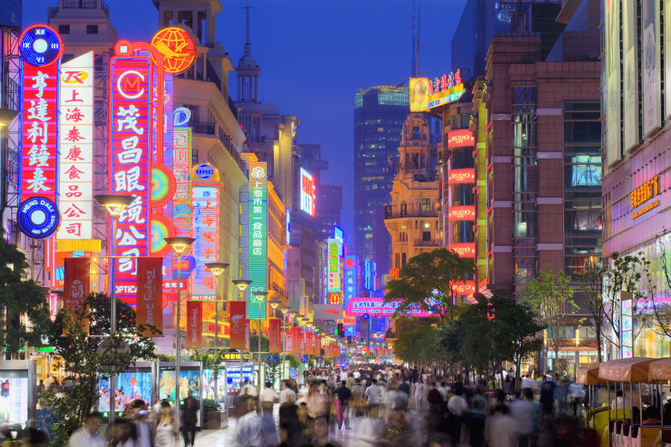 Nanjing Road at dusk. (Photo: Gettyimages)