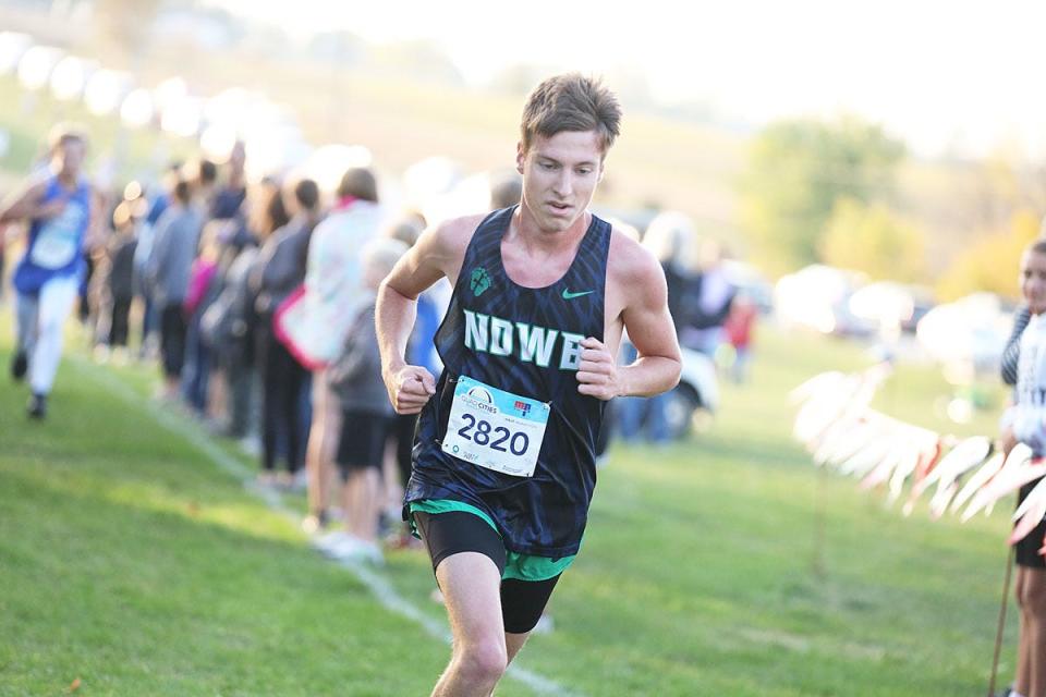 Notre Dame-West Burlington's Sage Eggar finished 23rd at the SEI Superconference cross country meet Thursday at Twin Lakes Golf Course in Winfield.