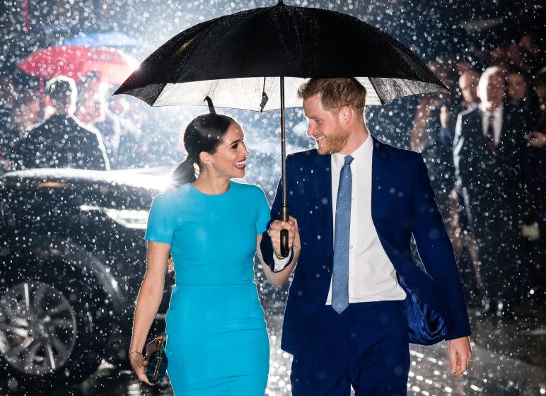 LONDON, ENGLAND - MARCH 05: Prince Harry, Duke of Sussex and Meghan, Duchess of Sussex attend The Endeavour Fund Awards at Mansion House on March 05, 2020 in London, England. (Photo by Samir Hussein/WireImage)