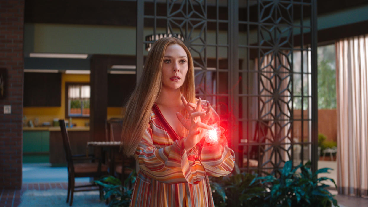 Olsen as Wanda Maximoff aka the Scarlet Witch in 