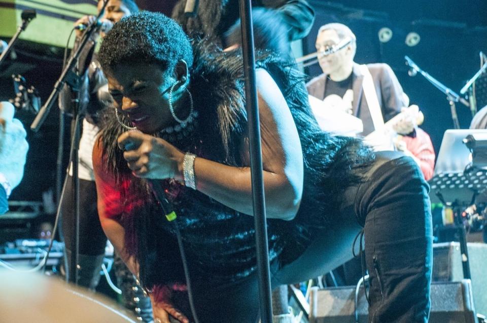 The Black Rock Coalition Orchestra&nbsp;takes the stage to honor Bernie Worrell at Webster Hall. (Photo: Sara Boboltz)