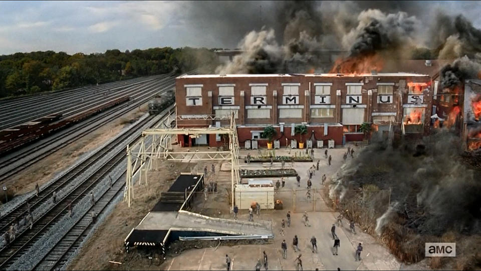 <p>In the show, Terminus was a nightmarish place where the cannibalistic residents lured unsuspecting victims to be slaughtered. But in the comics, it never existed. There were cannibals called “The Hunters” led by a man named Chris (Gareth in the show). The Hunters kidnap Dale (still alive at that point) and cut off his leg for dinner. Unbeknownst to them, he’d been infected with the zombie virus. On the show, Bob took Dale’s place.<br><br>(Credit: AMC) </p>