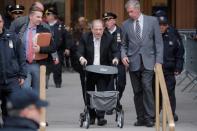 Film producer Harvey Weinstein departs his sexual assault trial at New York Criminal Court in the Manhattan borough of New York