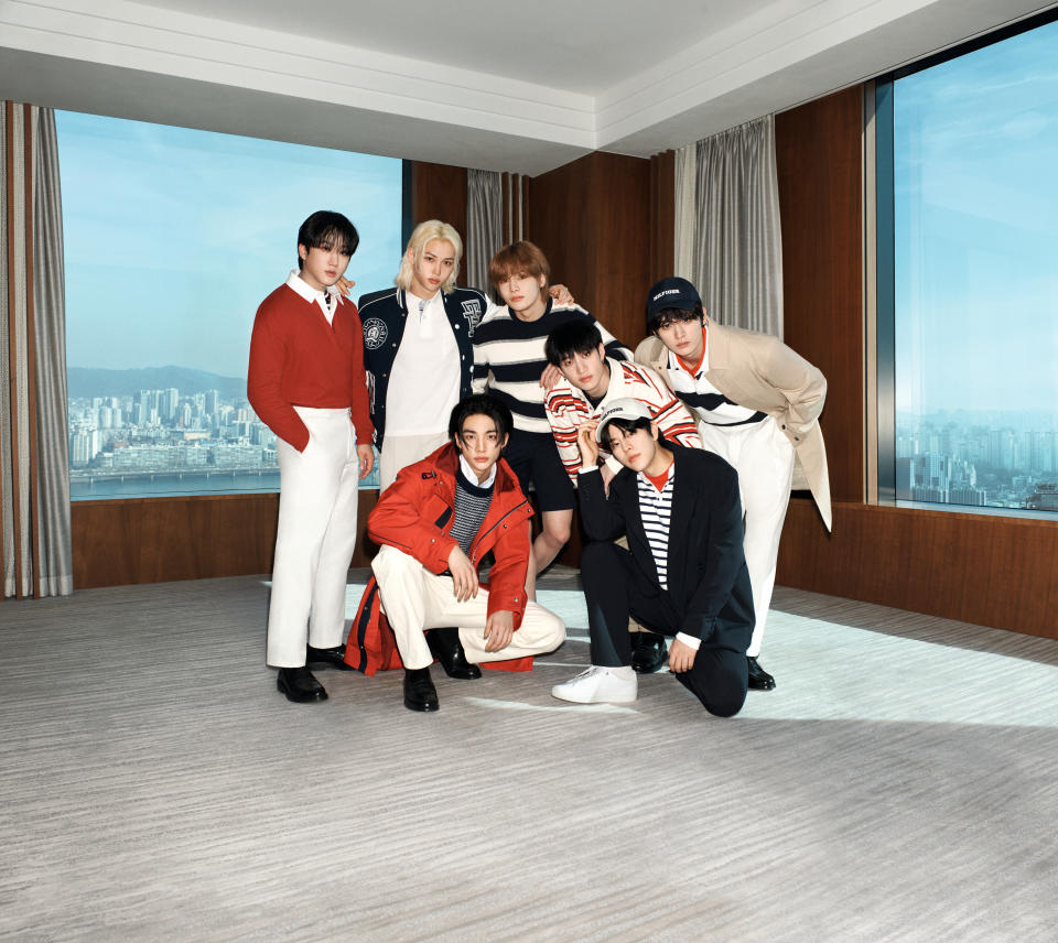 Stray Kids featured in Tommy Hilfiger's spring 2024 campaign.