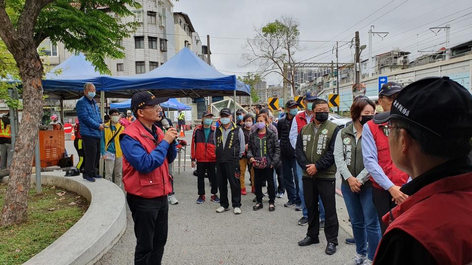 邱敬斌於演練完成後致詞。   圖：新北市政府提供