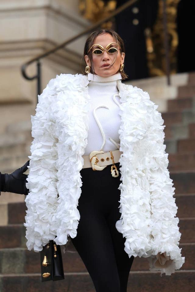 Jennifer Lopez Just Wore 7,000 Real Rose Petals To Paris Fashion