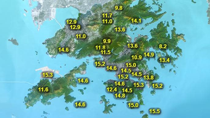 本港地區今日天氣預測大致天晴。早上清涼。日間乾燥，最高氣溫約19度。(香港天文台)