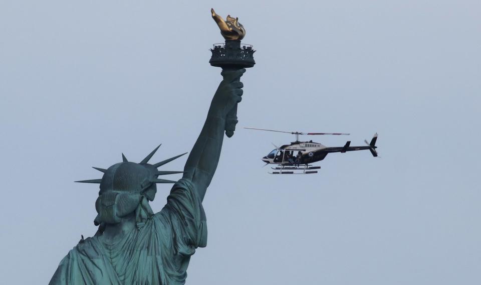 Mit dem Helikopter zum Flughafen zu fliegen, sei billiger gewesen, als den Flug umzubuchen. - Copyright: Gary Hershorn via Getty Images