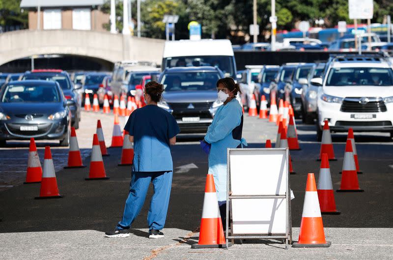 A coronavirus disease (COVID-19) testing clinic in Sydney