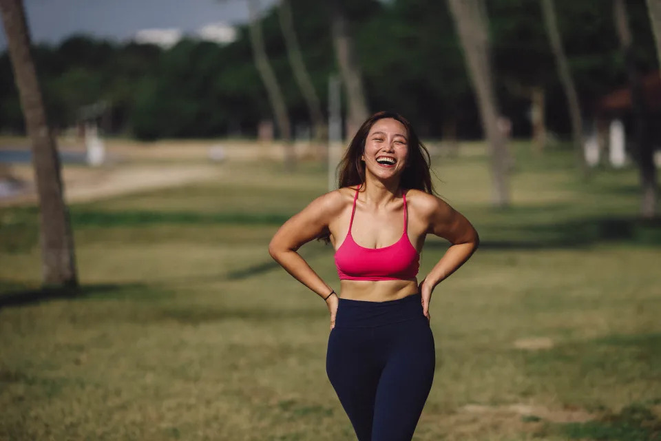 Shantay Zhou practises pole dancing and calisthenics to keep herself fit.