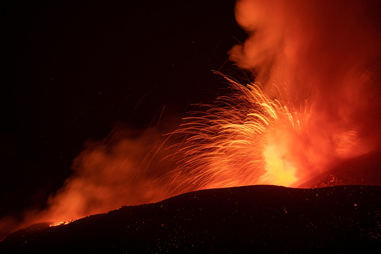 Mount Etna, the highest active volcano in continental Europe, erupted again, spewing ash and molten lava in Catania, Italy on Aug. 15.