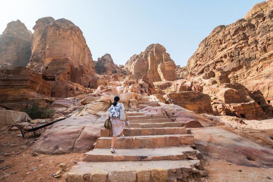 Zona arqueológica de Petra en Jordania.