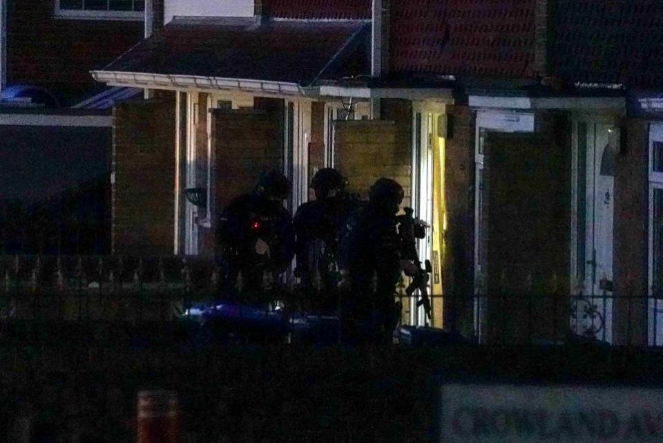 The Northern Echo: Armed police in Burwell Road, Middlesbrough