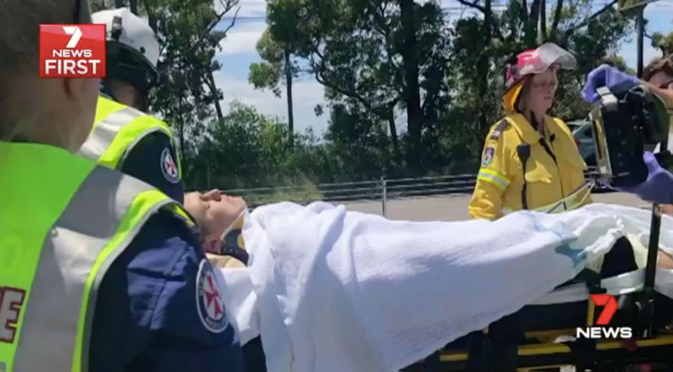 Paramedics were amazed Sam had survived overnight. Source: 7 News