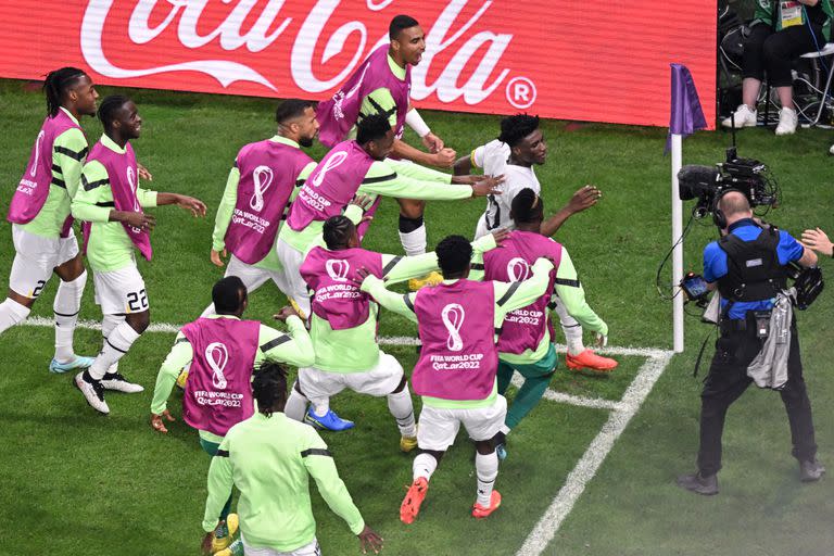 El festejo ghanés tras el gol de Mohammed Kudus ante Corea del Sur