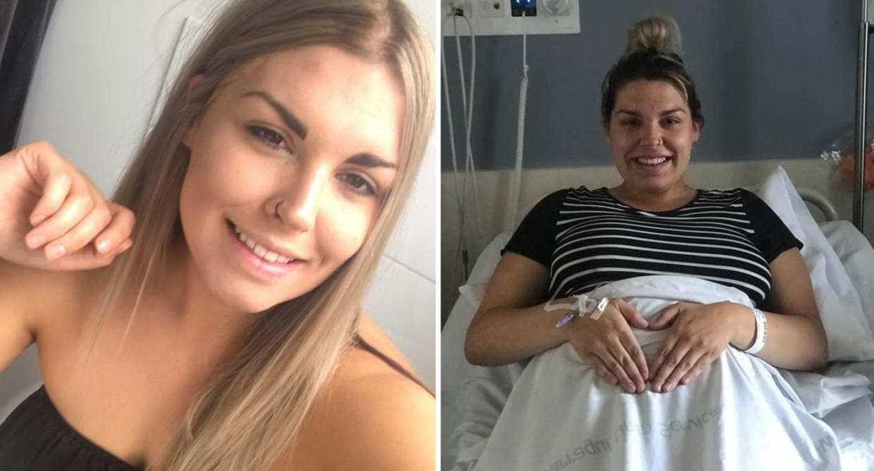 Melbourne mum Caity Mason had a baby hours after being told she was pregnant.