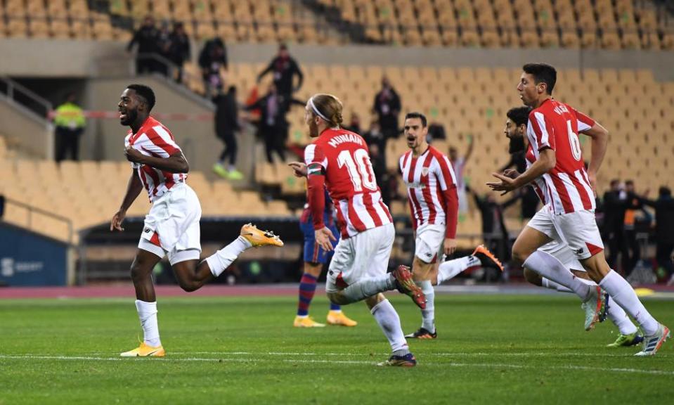 Iñaki Williams celebrates his dramatic winner.