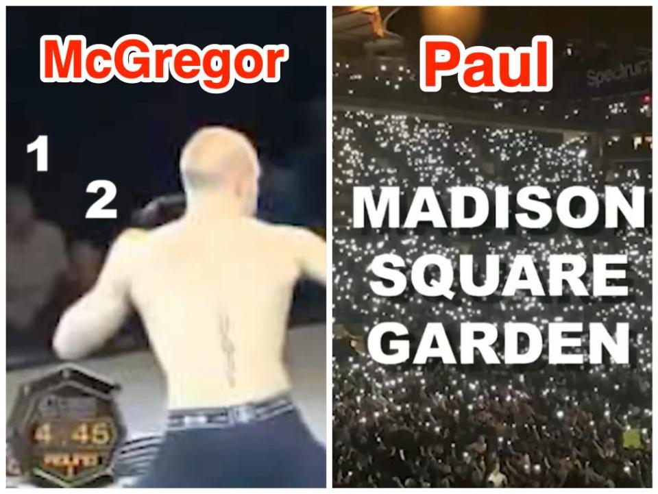 Conor McGregor and Jake Paul rivalry.