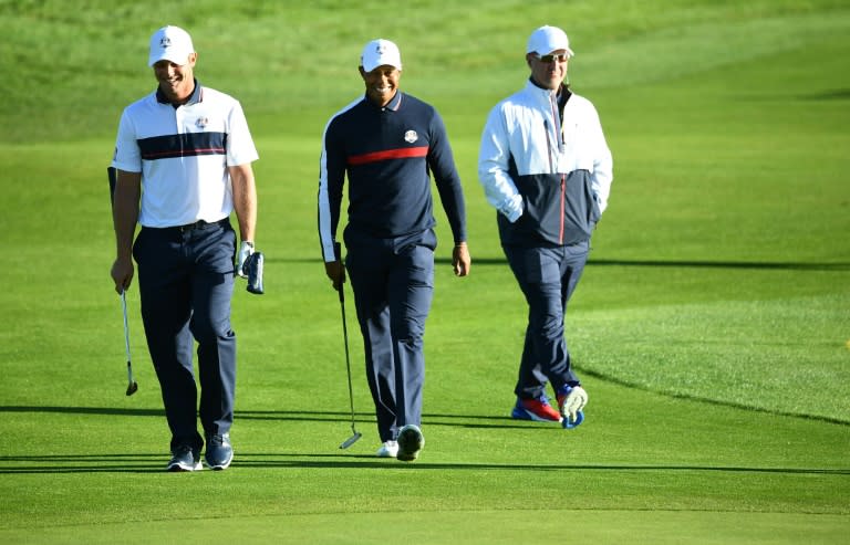 Bryson DeChambeau played alongside Tiger Woods in practice on Tuesday