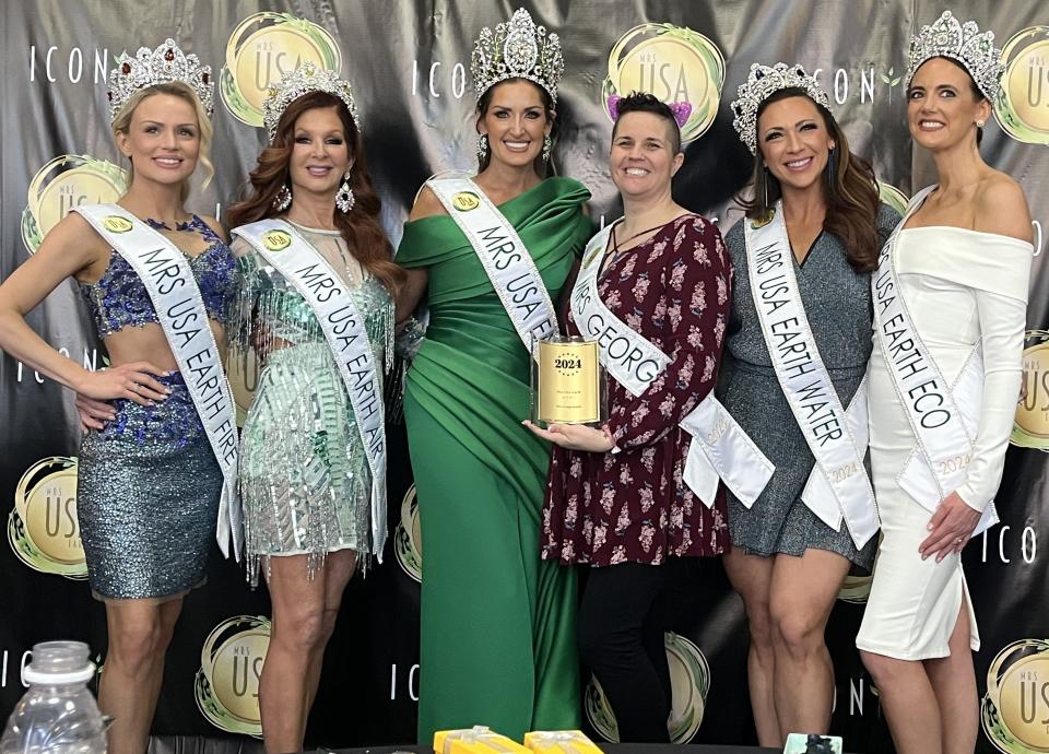 The 2024 Mrs USA Earth national pageant was held January 10-14 in Virginia Beach, VA. All participants must complete an Environmental Service Project. Aisha Manus, Grovetown resident wins Mrs Congeniality at the Mrs USA Earth 2024 Pageant.