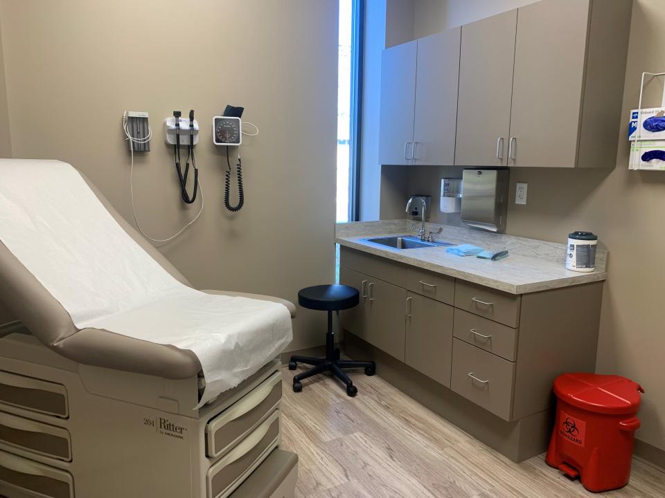 The new health clinic in the Southeast Market Plaza at 1318 Gonder Ave. SE in Canton has seven exam rooms. My Community Health Center, a nonprofit organization that serves residents regardless of insurance status or income, operates the health clinic at the site.