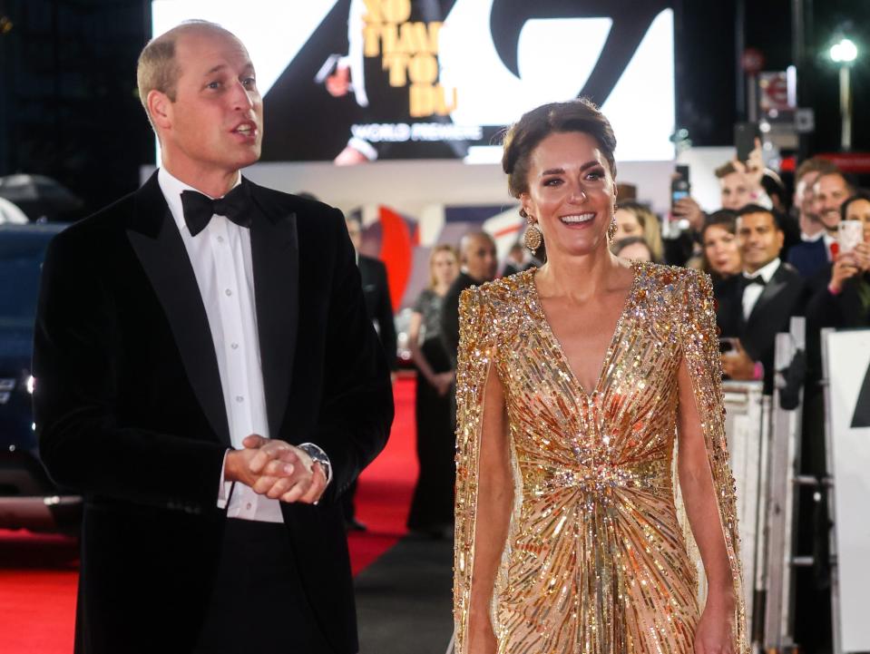 Kate Middleton and Prince William "No Time to Die" premiere
