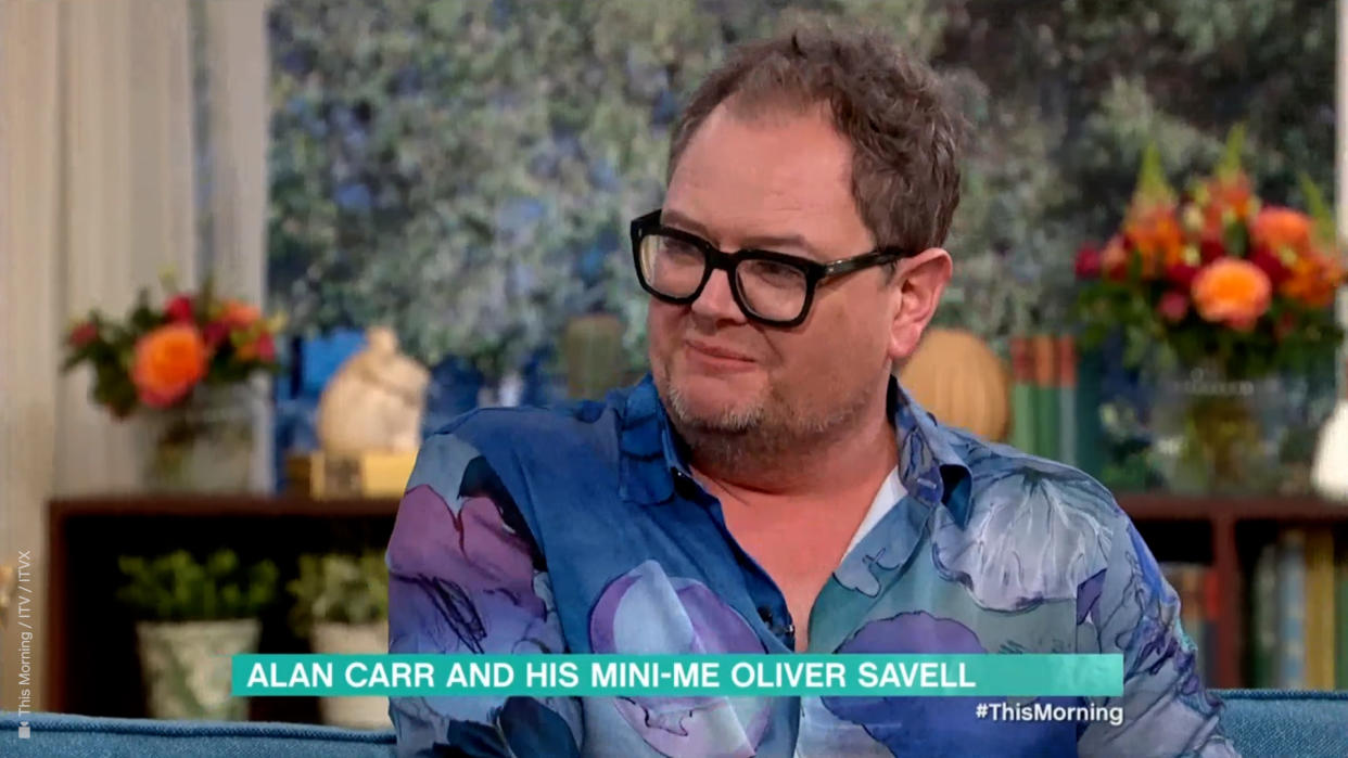 Alan Carr appeared on This Morning. (ITV screengrab)