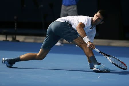 Tennis - Australian Open - Melbourne Park, Melbourne, Australia - 19/1/17 Serbia's Novak Djokovic reacts during his Men's singles second round match against Uzbekistan's Denis Istomin. REUTERS/Issei Kato