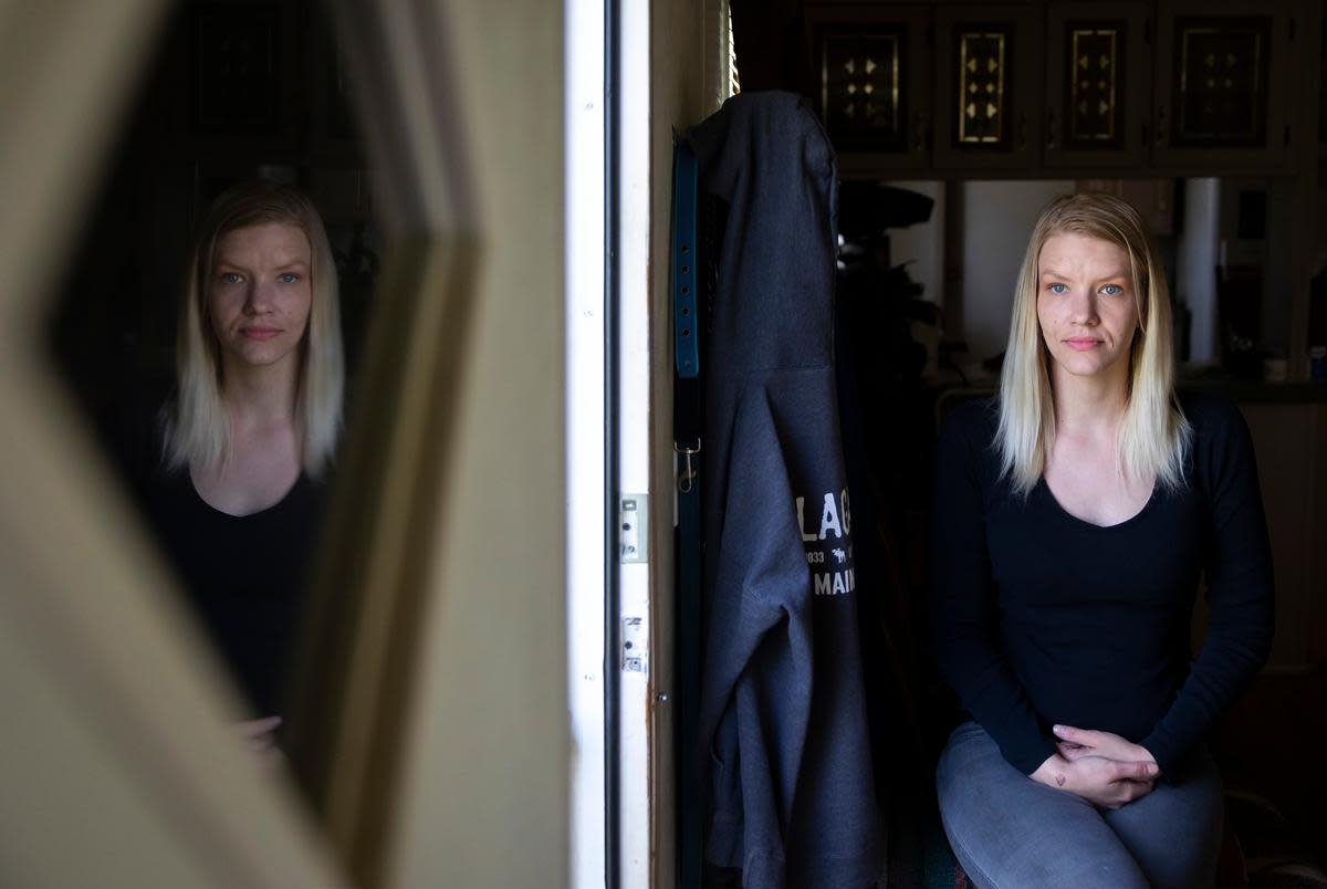 Angela Collier in her home on Monday, March 18, 2024, in Midway, TX.                                                                                                                   