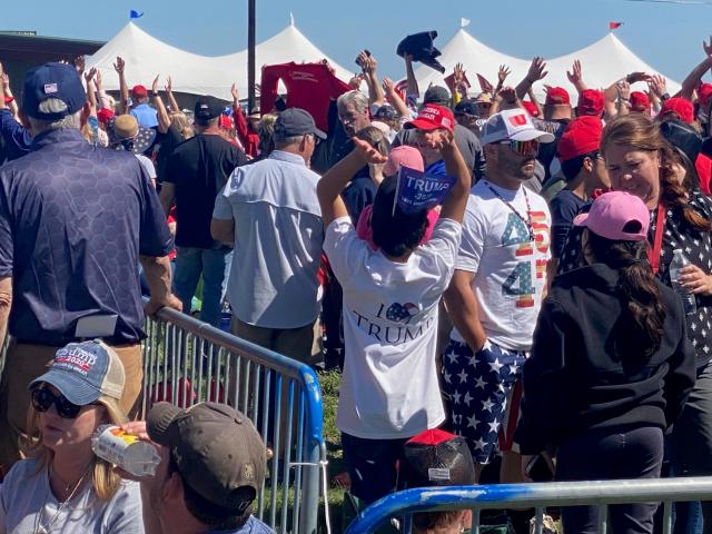 Trump supporters have started to arrive at the rally site in Waco, Texas (Josh Marcus)