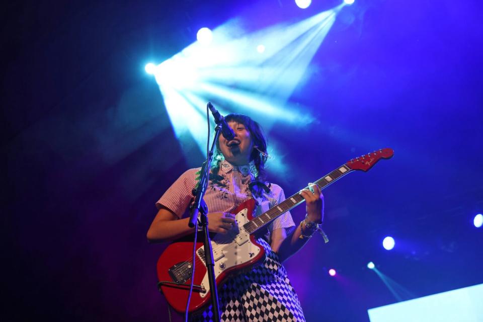 The Linda Lindas perform at Coachella.