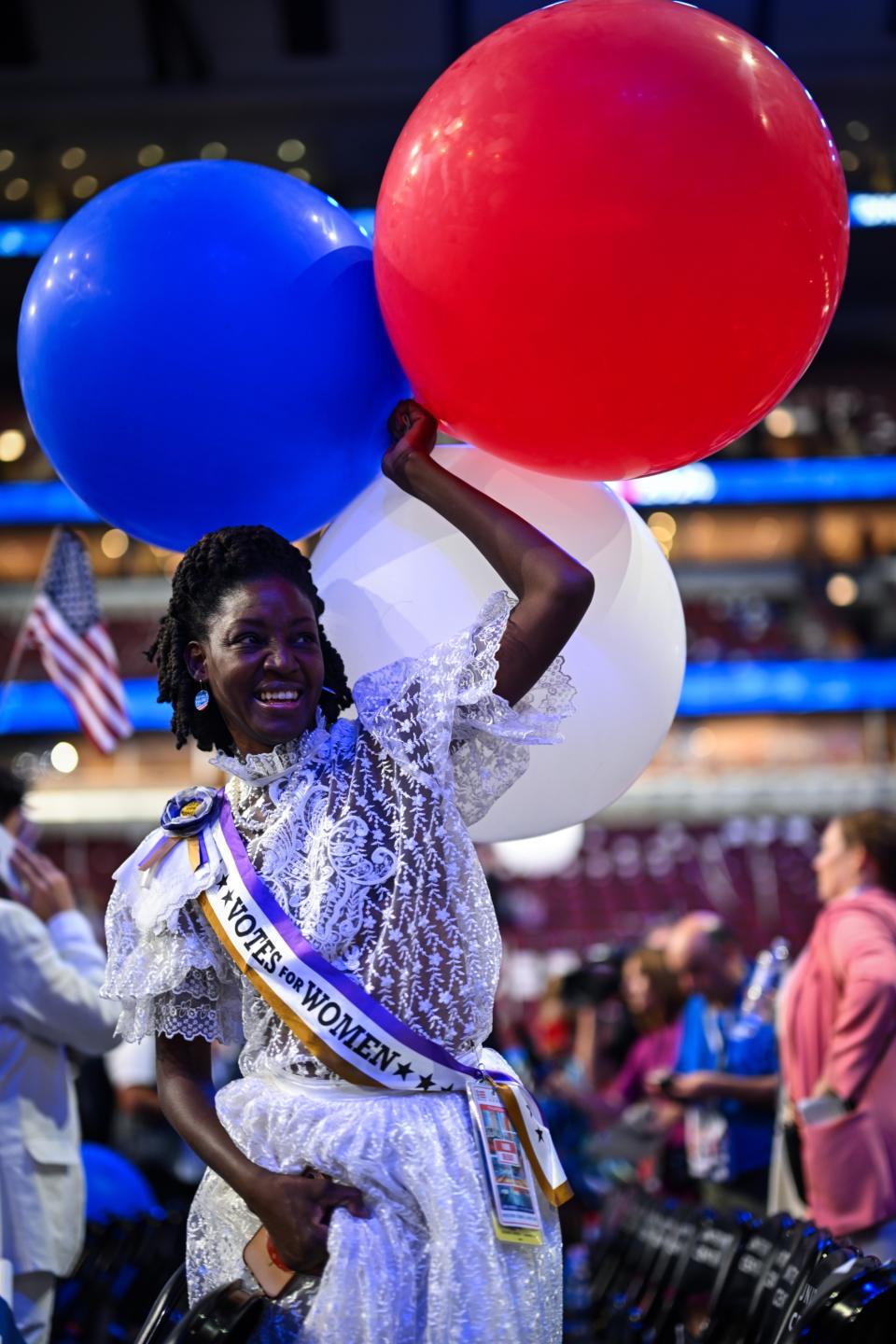 suffragette white at the 2024 DNC