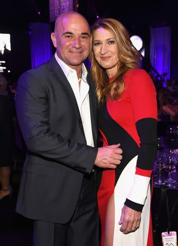 <p>Denise Truscello/Getty Images</p> Agassi and Graf in 2017.