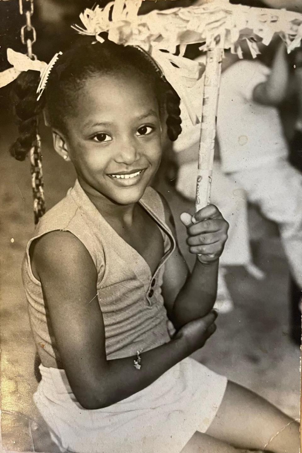 Annia Hatch as a child in Cuba (Courtesy of the athlete)