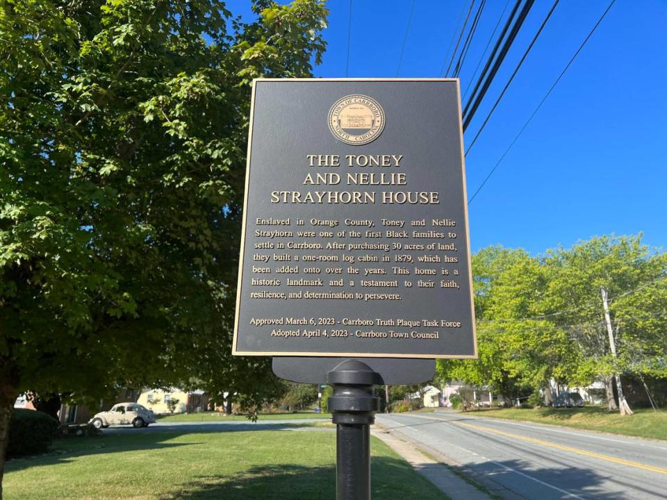 The town of Carrboro recently recognized the Strayhorn house with a “truth plaque” as part of an ongoing campaign launched in 2019 to recover more of the town’s rich Black history. 