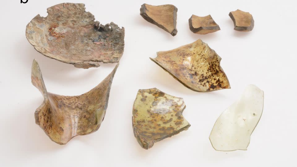 Shards retrieved from the site where Uraniborg once stood were tested for elements. - Courtesy Historical Museum at Lund University