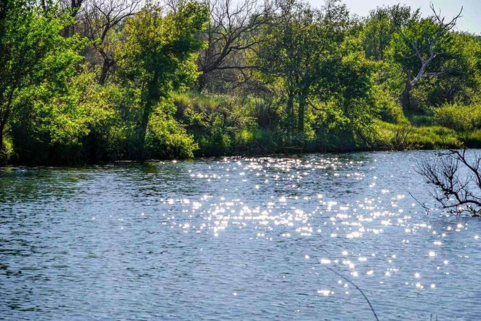 A ranch on the market 125 miles of Fort Worth contains miles of shoreline of the Brazos River and Tecumseh Creek.