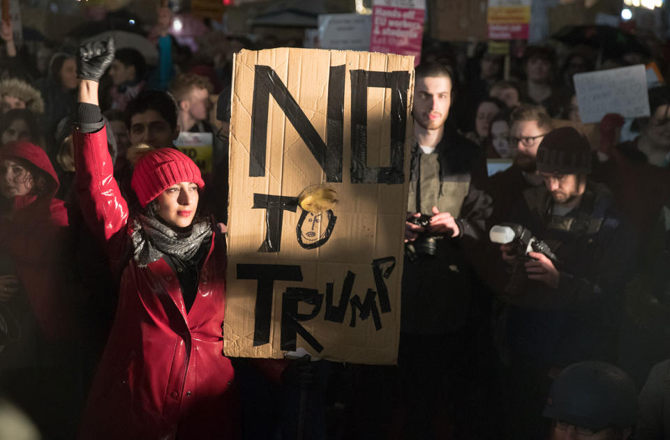 UK protests erupt over Trump’s Muslim travel ban