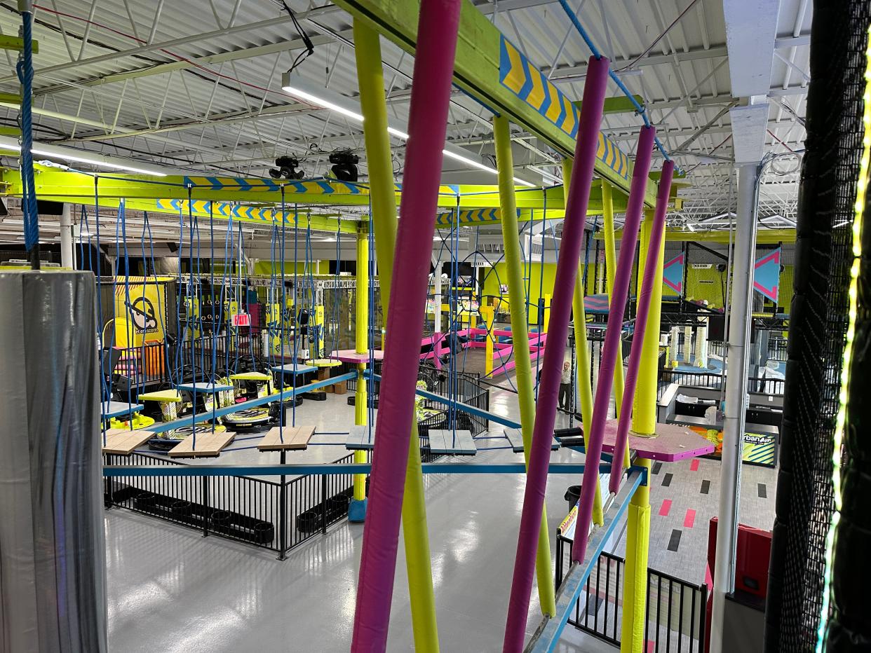 Urban Air Adventure Park, which opened on Dec. 9, 2023 in Hazlet, features zip lines, rope climbs, virtual reality, laser tag, trampolines and other attractions.
