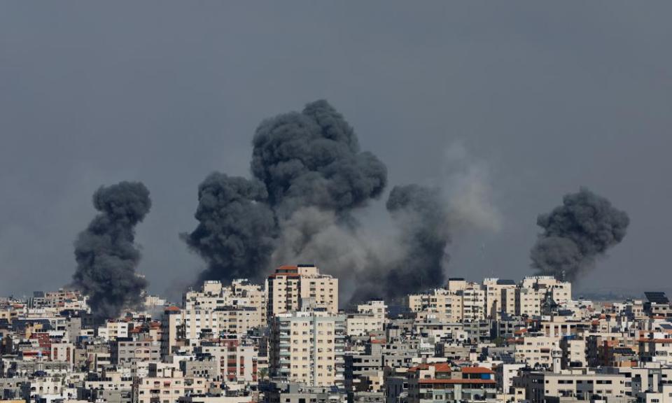 Israel strikes Gaza on Saturday 7 October