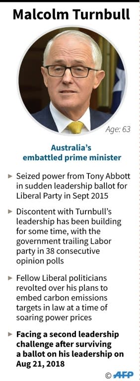 Malcolm Turnbull is hanging onto the prime ministership of Australia by a thread