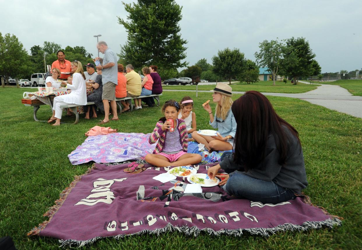 People enjoy a Friday afternoon at Fletcher Community Park in June 2011.