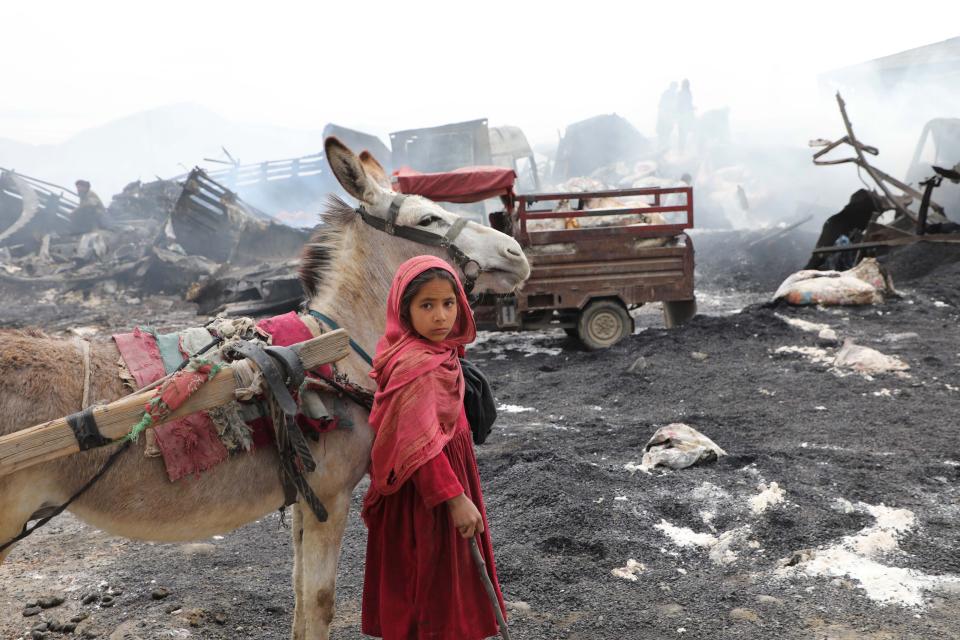 一名在阿富汗首都喀布爾生活的女童。 (Photo by Haroon Sabawoon/Anadolu Agency via Getty Images)